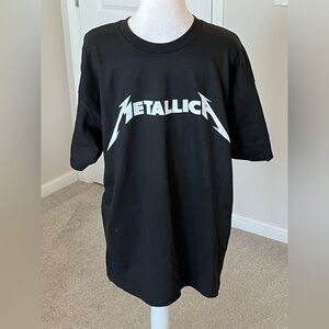 NWOT Metallica Black Logo Tshirt Size Large